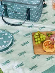 Sophie Allport Teal Dragonfly Woven Picnic Blanket - Image 1 of 3