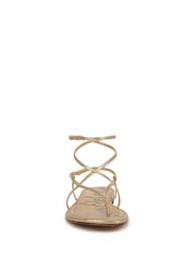 Sam Edelman Gold Tone Clarra Regular Fit Strappy Sandals - Image 4 of 7