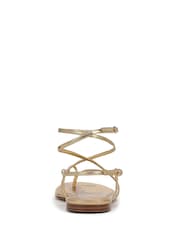 Sam Edelman Gold Tone Clarra Regular Fit Strappy Sandals - Image 5 of 7