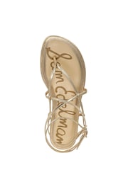 Sam Edelman Gold Tone Clarra Regular Fit Strappy Sandals - Image 6 of 7