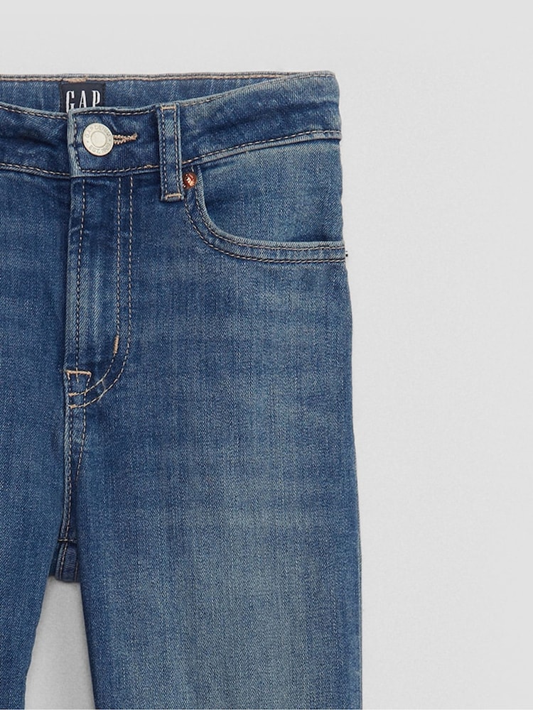Gap Mid Wash High Waisted '70s Flare Jeans (4-13yrs) - Image 2 of 2