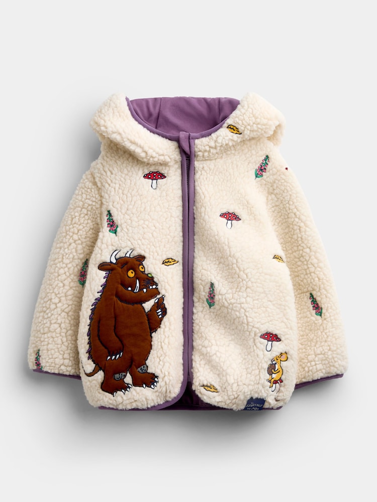 Jojo Maman Bébé Cream The Gruffalo Hooded Borg Jacket - Image 1 of 5 Jojo Maman Bébé Cream The Gruffalo Hooded Borg Jacket - Image 1 of 5