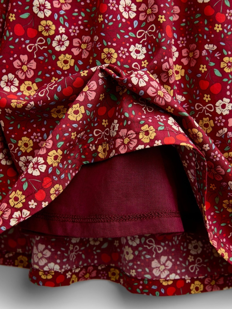 Jojo Maman Bébé Burgundy Red Cherry Knitted Combo Dress - Image 4 of 4 Jojo Maman Bébé Burgundy Red Cherry Knitted Combo Dress - Image 4 of 4