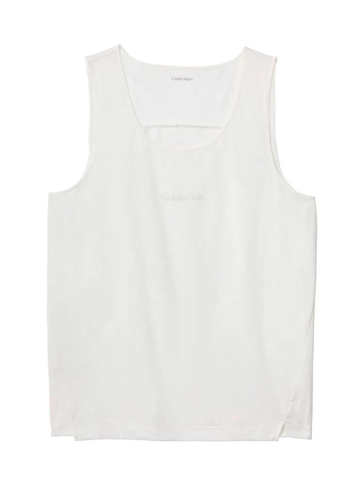 Calvin Klein White Mesh Knit Performance Vest - Image 6 of 6 Calvin Klein White Mesh Knit Performance Vest - Image 6 of 6