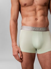 Calvin Klein Blue Micro Stretch Trunks 3 Pack - Image 3 of 5