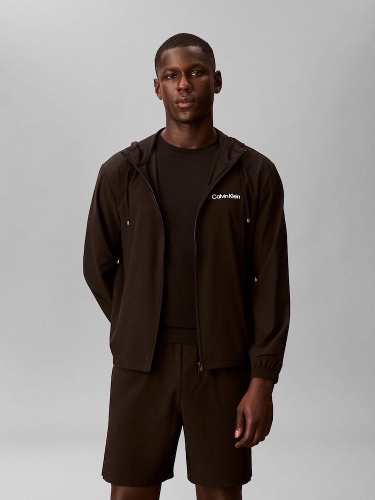 Calvin Klein Black Performance Fabric Woven Shorts - Image 1 of 4 Calvin Klein Black Performance Fabric Woven Shorts - Image 1 of 4