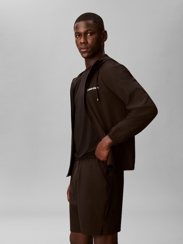 Calvin Klein Black Performance Fabric Woven Shorts - Image 2 of 4 Calvin Klein Black Performance Fabric Woven Shorts - Image 2 of 4