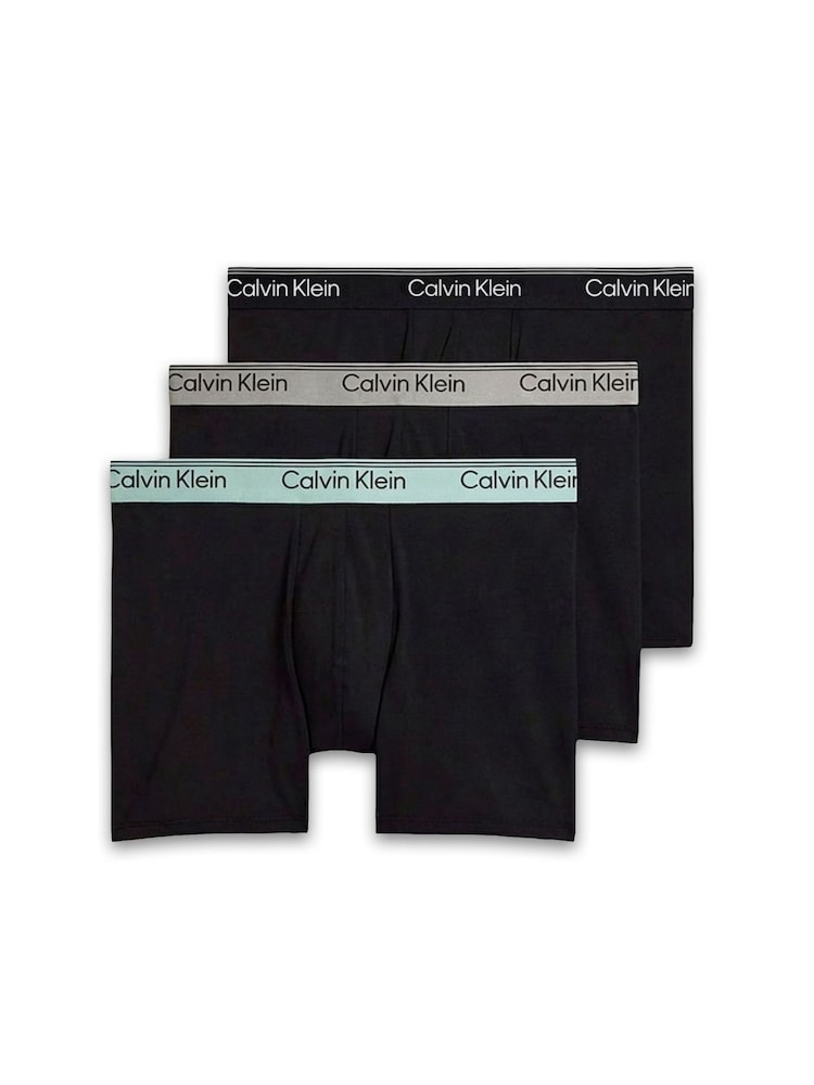 Calvin Klein Black Stretch Boxer Briefs 3 Pack - Image 1 of 4 Calvin Klein Black Stretch Boxer Briefs 3 Pack - Image 1 of 4
