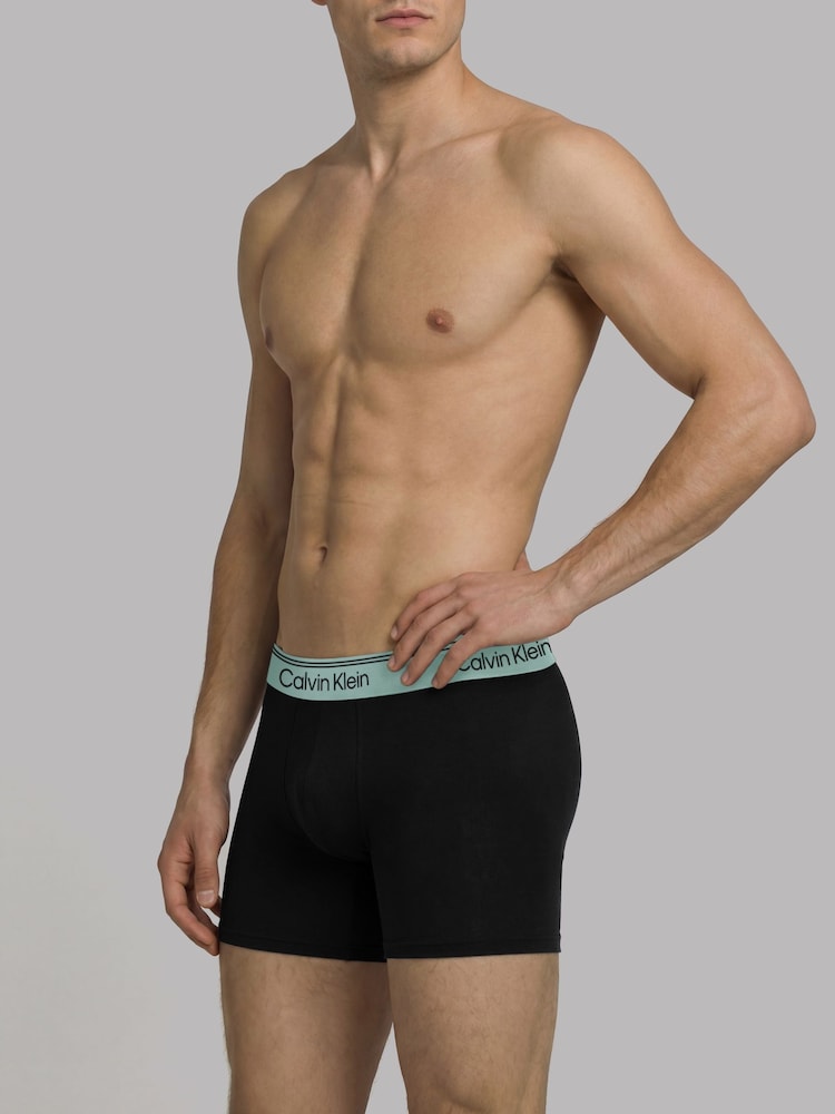 Calvin Klein Black Stretch Boxer Briefs 3 Pack - Image 2 of 4 Calvin Klein Black Stretch Boxer Briefs 3 Pack - Image 2 of 4