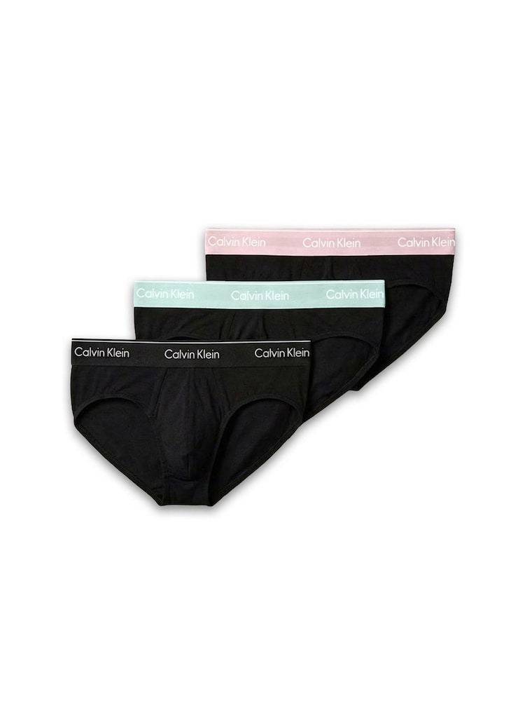 Calvin Klein Black Hip Briefs 3 Pack - Image 1 of 4 Calvin Klein Black Hip Briefs 3 Pack - Image 1 of 4
