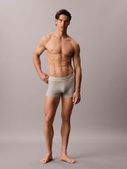 Calvin Klein Blue Heritage Cotton Stretch Trunks 3 Pack - Image 3 of 6