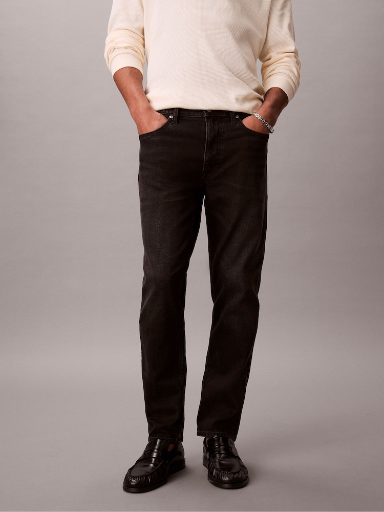 Calvin Klein Jeans Tapered Black Jeans - Image 1 of 5