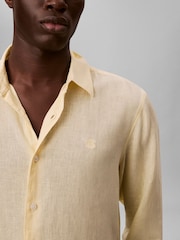 Calvin Klein Yellow Stretch Woven Shirt - Image 4 of 5