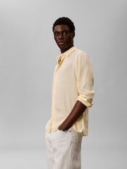 Calvin Klein Yellow Stretch Woven Shirt - Image 5 of 5