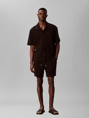 Calvin Klein Black Cotton Piqué Polo Shirt - Image 3 of 5