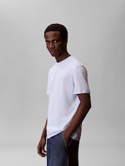 Calvin Klein Blue Micro Logo Crew-Neck T-Shirt - Image 2 of 3