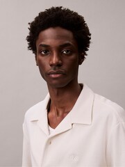 Calvin Klein Cream Polo Shirt - Cotton Polo Shirt - Image 2 of 6