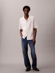 Calvin Klein Cream Polo Shirt - Cotton Polo Shirt - Image 6 of 6