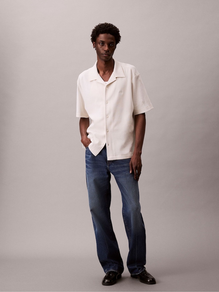 Calvin Klein Cream Polo Shirt - Cotton Polo Shirt - Image 6 of 6 Calvin Klein Cream Polo Shirt - Cotton Polo Shirt - Image 6 of 6