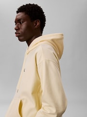 Calvin Klein Yellow Relaxed Cotton Terry Hoodie - Image 3 of 5