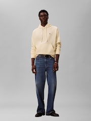Calvin Klein Yellow Relaxed Cotton Terry Hoodie - Image 5 of 5