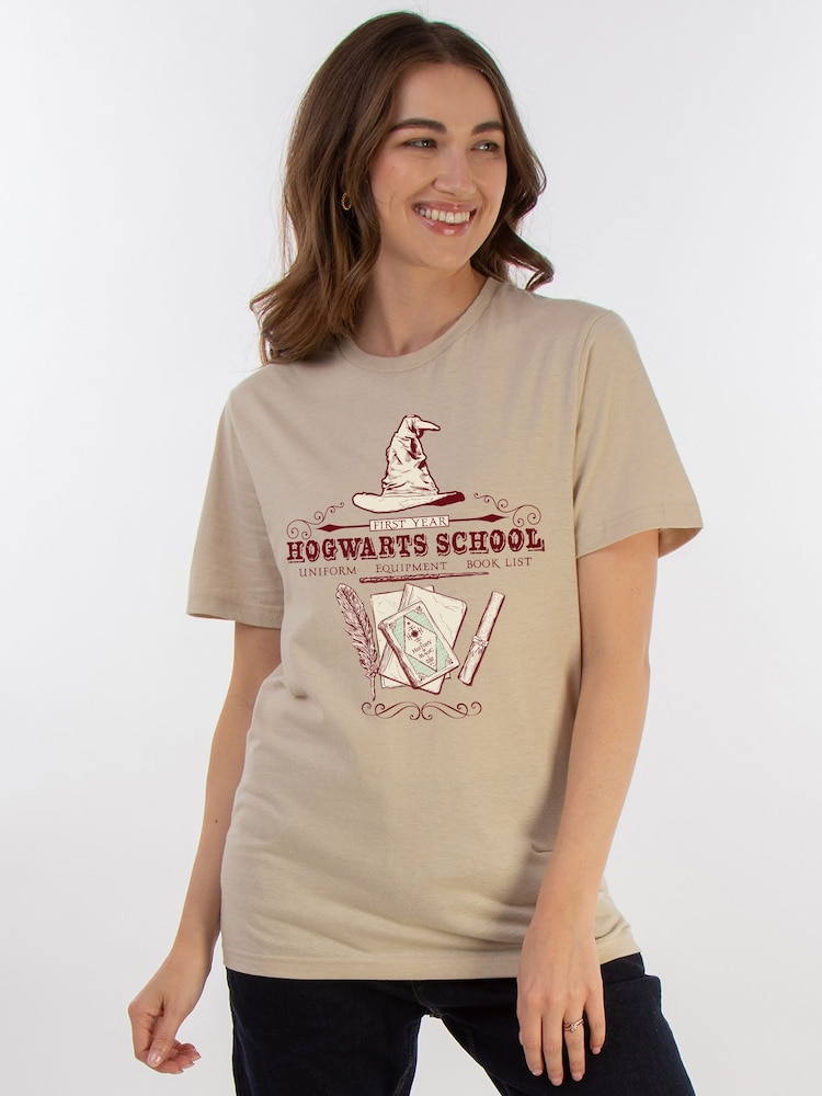 Brands In Natural Harry Potter Hogwarts School T-Shirt - Image 1 of 5