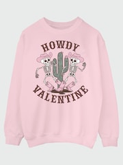Brands In Pink Valentine's Day Howdy Sweat Top - Image 3 of 5