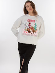 Brands In White Valentine's Day Cowboy Sweat Top - Image 2 of 5