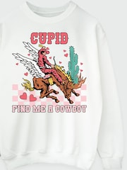 Brands In White Valentine's Day Cowboy Sweat Top - Image 4 of 5