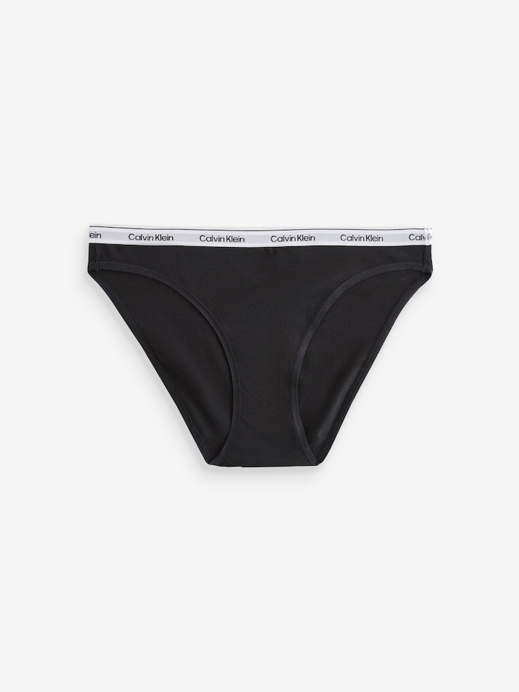 Calvin Klein Black Icon Logo Bikini Briefs 3 Pack - Image 4 of 4 Calvin Klein Black Icon Logo Bikini Briefs 3 Pack - Image 4 of 4