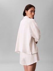 Calvin Klein Cream Cotton Heritage Logo Pyjama Top - Image 3 of 6