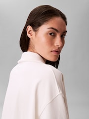 Calvin Klein Cream Cotton Heritage Logo Pyjama Top - Image 4 of 6