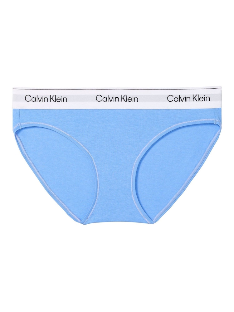 Calvin Klein Blue High Waist Bikini Bottom - Stretch - Image 5 of 5 Calvin Klein Blue High Waist Bikini Bottom - Stretch - Image 5 of 5