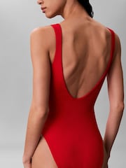 Calvin Klein Red Strapless One Piece Swimsuit - Image 4 of 5