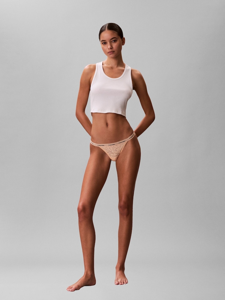 Calvin Klein Orange Icon Lace Bikini Briefs - Image 1 of 5 Calvin Klein Orange Icon Lace Bikini Briefs - Image 1 of 5