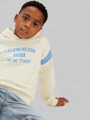 Calvin Klein Yellow Oversized - Fleece Hoodie - Image 4 of 5