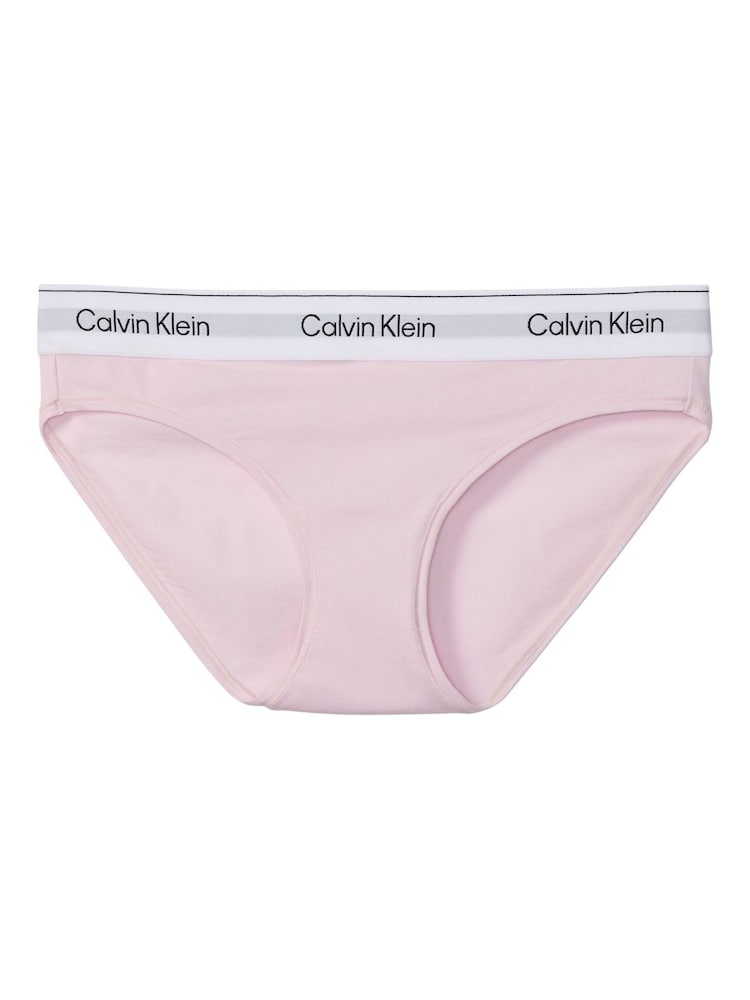 Calvin Klein Pink High Waist Bikini Bottom - Stretch - Image 6 of 6 Calvin Klein Pink High Waist Bikini Bottom - Stretch - Image 6 of 6