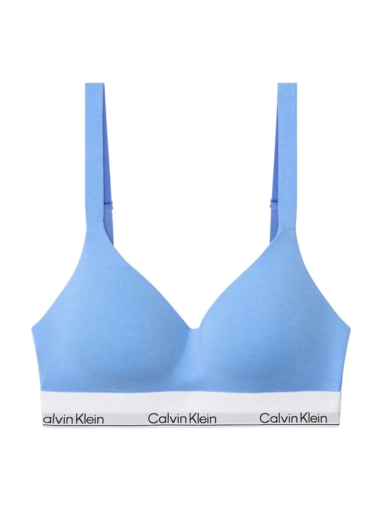 Calvin Klein Blue Bralette - Lightly Lined - Image 5 of 5 Calvin Klein Blue Bralette - Lightly Lined - Image 5 of 5