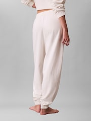 Calvin Klein Cream Cotton Heritage Logo Lounge Joggers - Image 3 of 6