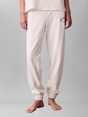 Calvin Klein Cream Cotton Heritage Logo Lounge Joggers - Image 5 of 6
