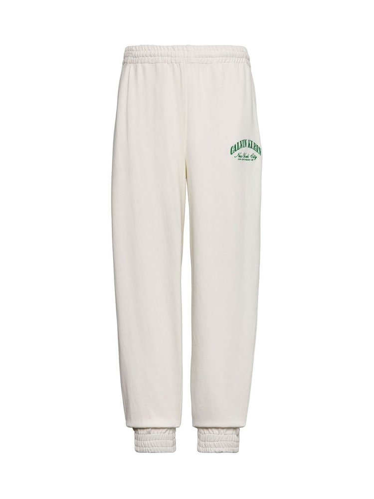 Calvin Klein Cream Cotton Heritage Logo Lounge Joggers - Image 6 of 6