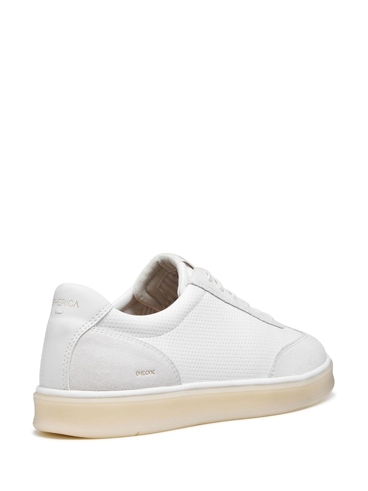 Geox White Renan A Trainers - Image 2 of 4