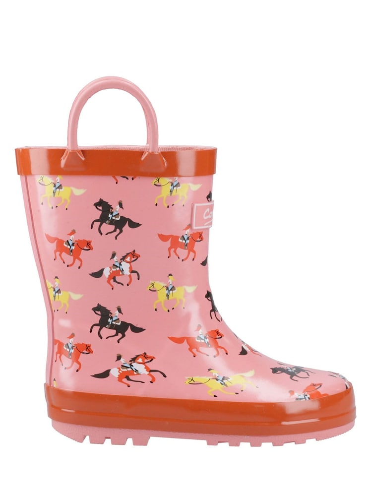 Cotswolds Pink Puddle Waterproof Pull On Boots - Image 1 of 5
