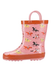 Cotswolds Pink Puddle Waterproof Pull On Boots - Image 2 of 5
