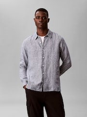 Calvin Klein Grey Woven Stretch Shirt - Image 2 of 5