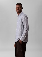 Calvin Klein Grey Woven Stretch Shirt - Image 4 of 5