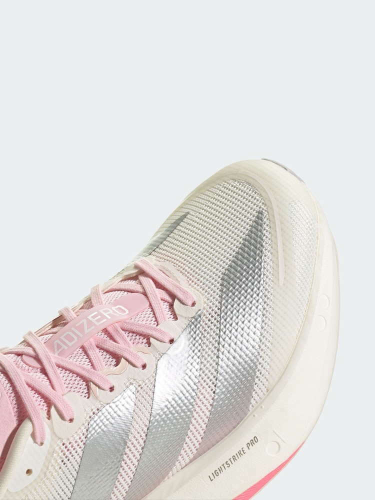 adidas White Adizero Boston 13 Shoes - Image 5 of 5