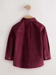 Burgundy Red Dog Embroidery Long Sleeve Cord Shirt (3mths-7yrs) - Image 6 of 8