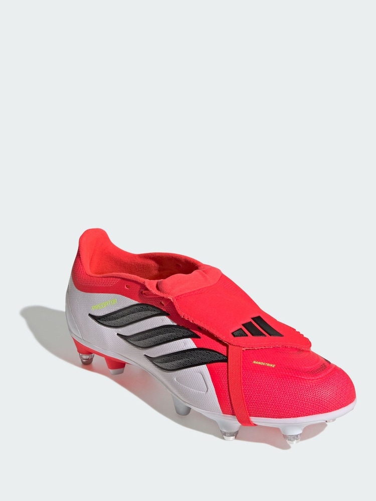 adidas Red Predator League Fold-Over Tongue Soft Ground Football Boots - Image 1 of 4 adidas Red Predator League Fold-Over Tongue Soft Ground Football Boots - Image 1 of 4