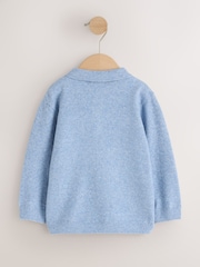 Blue Christmas Knitted Polo Shirt (3mths-7yrs) - Image 6 of 8